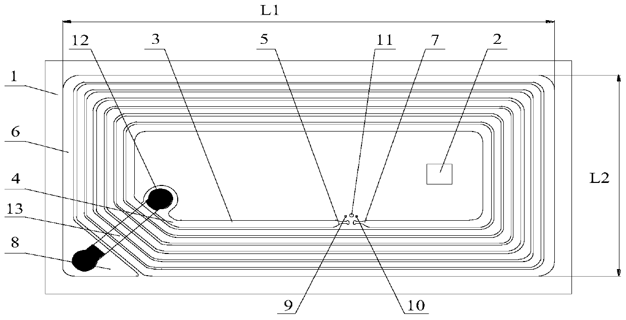 RFID high frequency antenna based on transparent flexible substrate and preparation process thereof