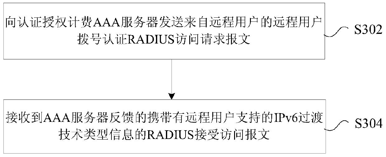 Ipv6 network parameter processing method, device, system and aaa server