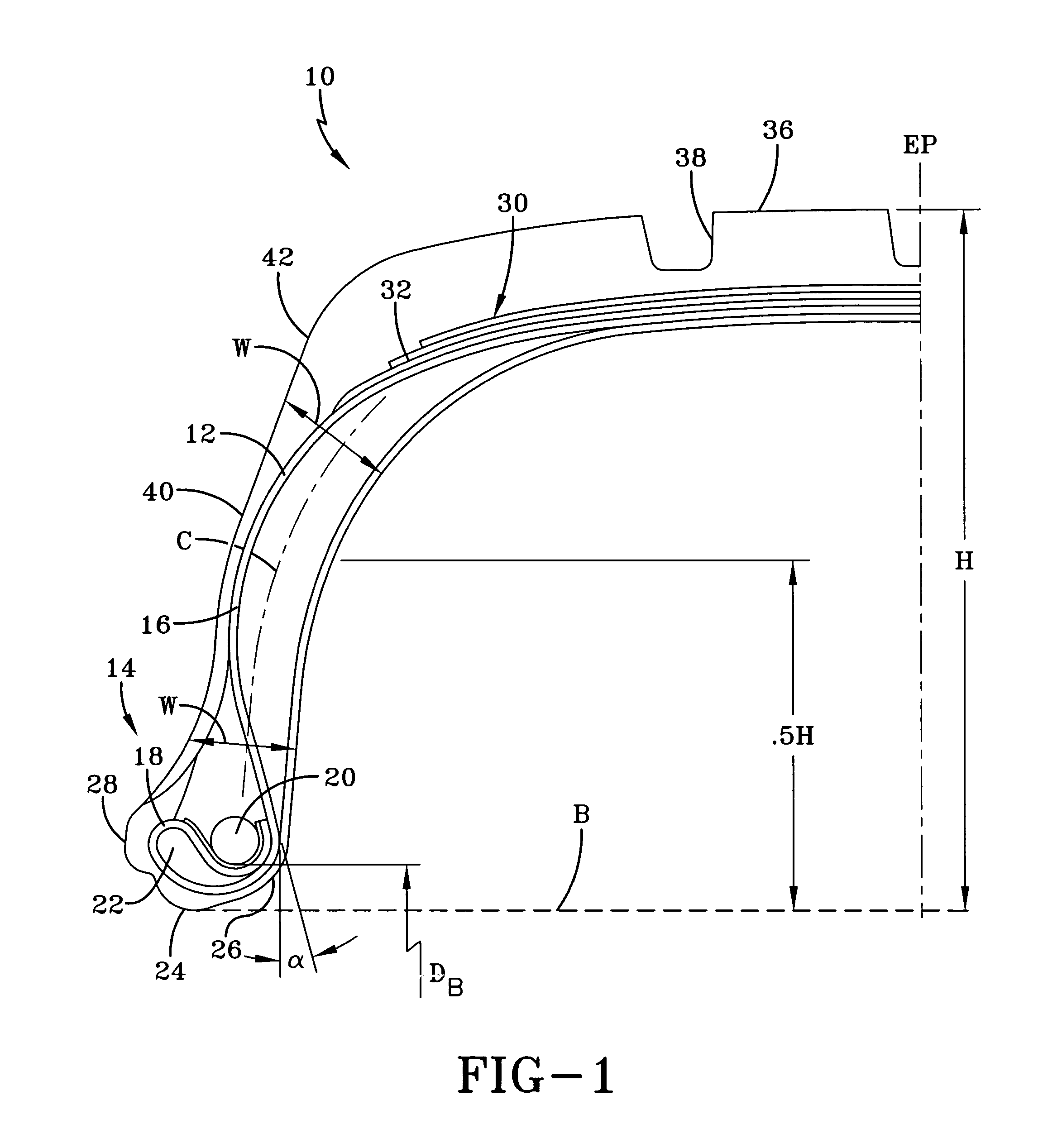 Pneumatic run-flat tire