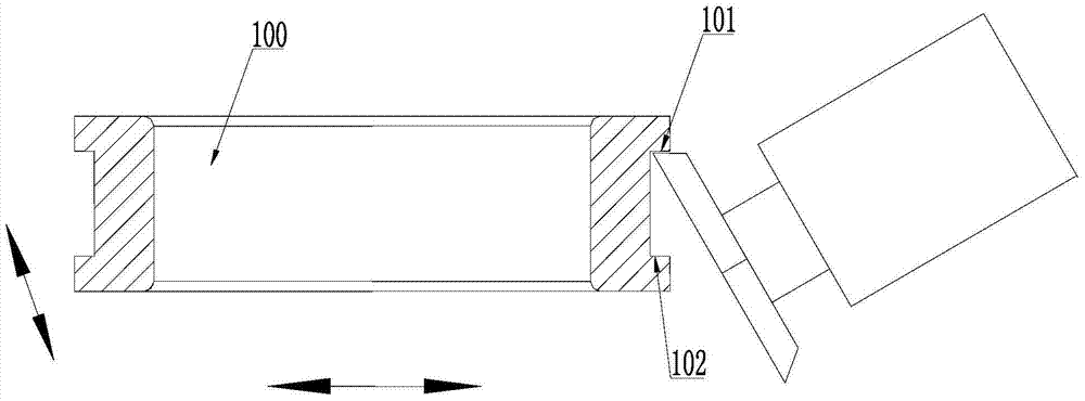 One-time grinding device and method for double-flange sides of short cylindrical inner ring