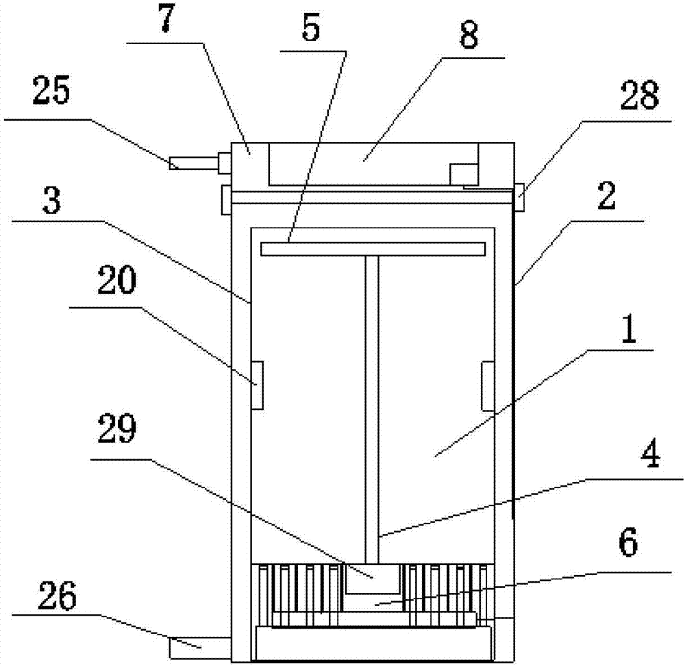 Large-scale intelligent laundry device with sterilizing and drying functions