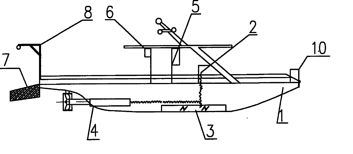 Environmental protection energy-saving accumulator full-electric floater cleaning boat