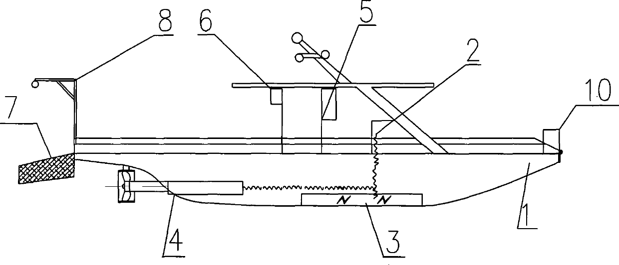 Environmental protection energy-saving accumulator full-electric floater cleaning boat