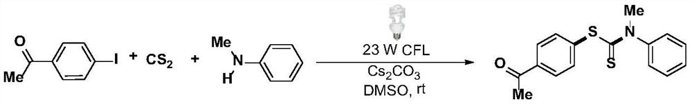 Synthesis method and application of a kind of visible light-promoted dithiocarbamate compound