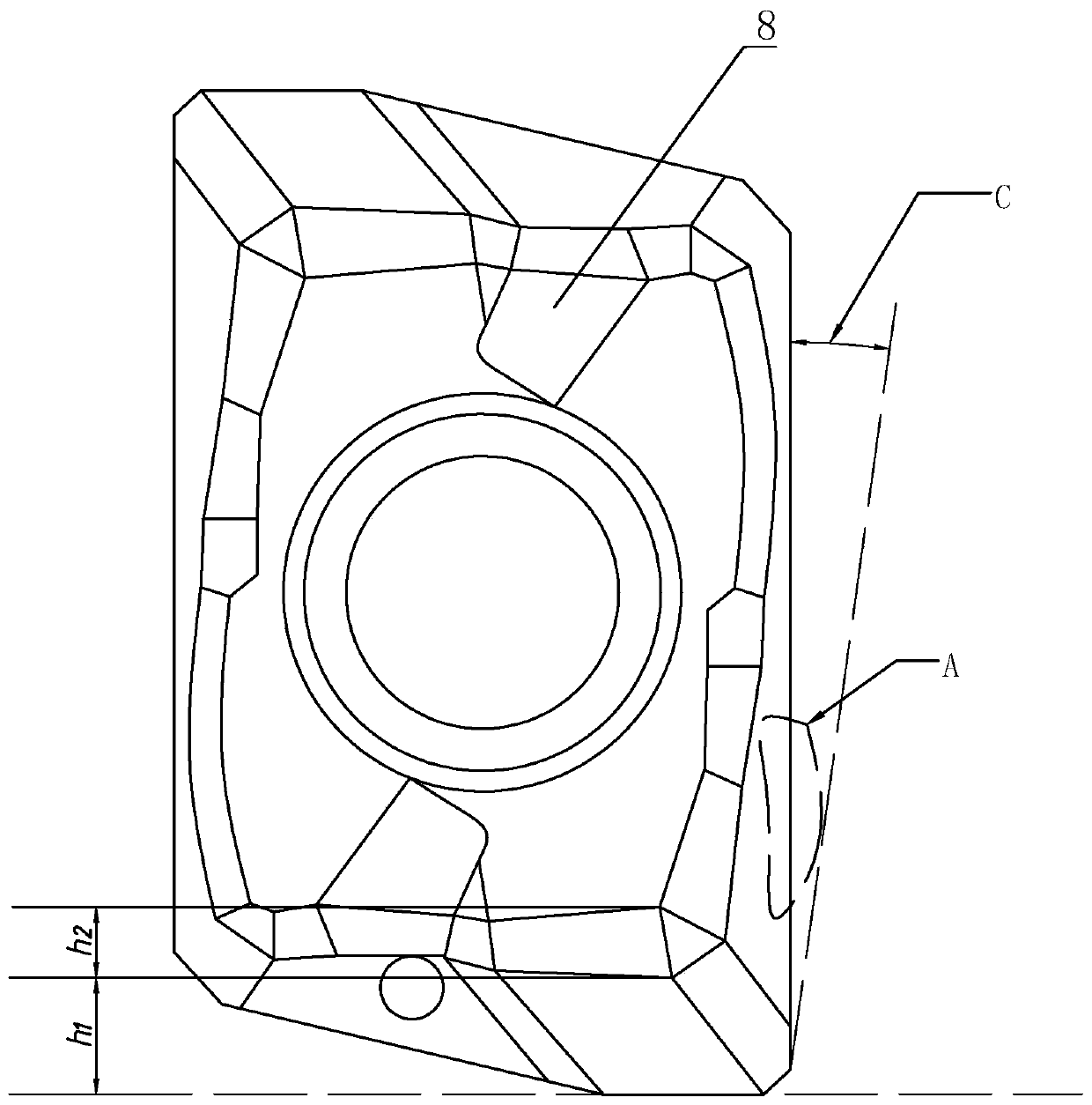 A high-efficiency machining system for deep holes in the oil pump housing