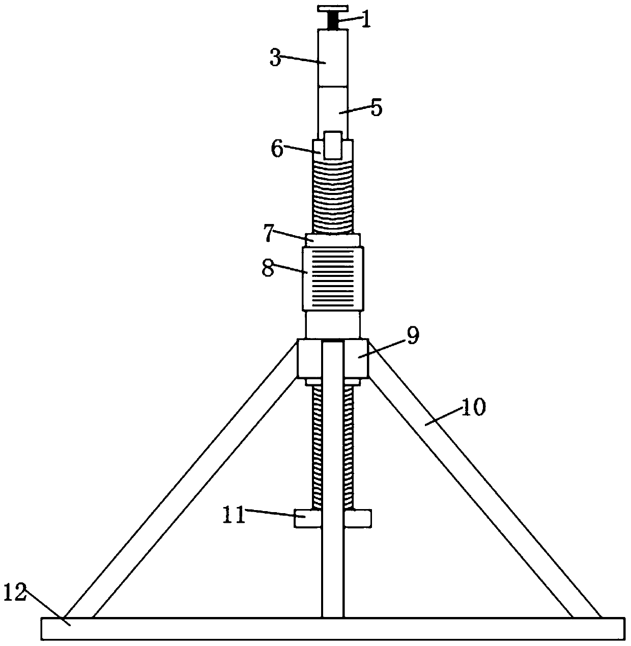 Pipeline fixing device on building construction scaffold