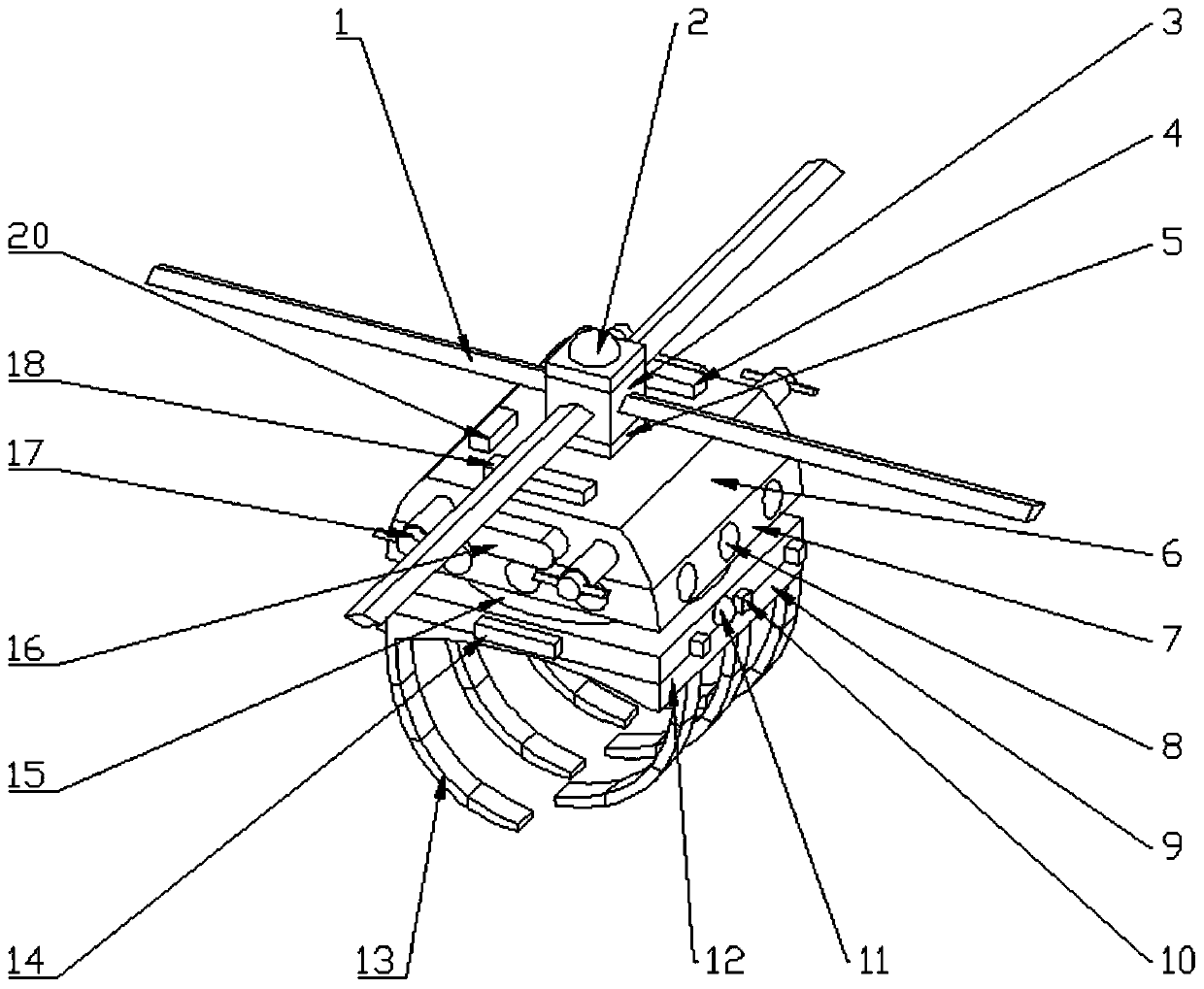 Vibration type pine cone picking machine