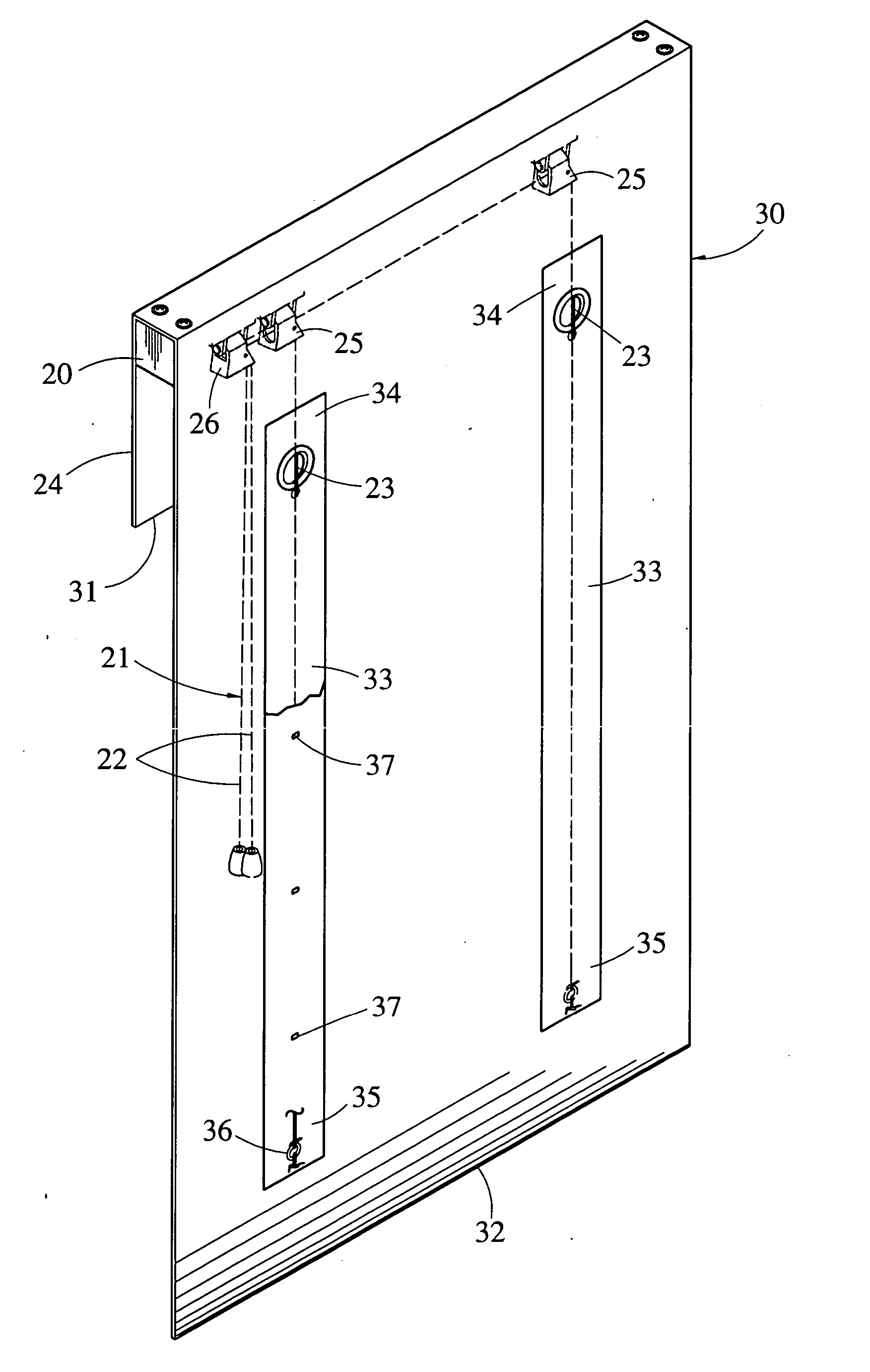 Roll-up blind with safety cord cover