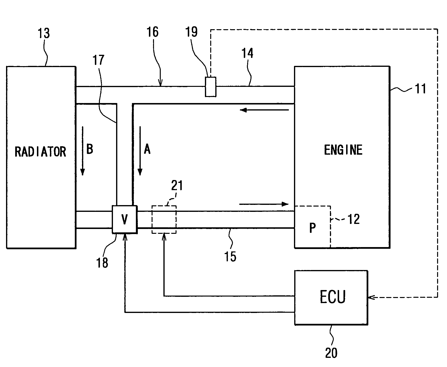 Abnormality diagnosis apparatus and engine cooling system having the same