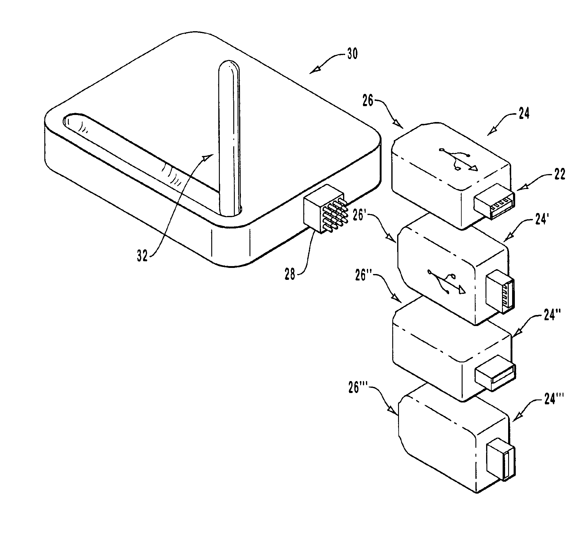 Connector scheme to allow physical orientation of a computer peripheral