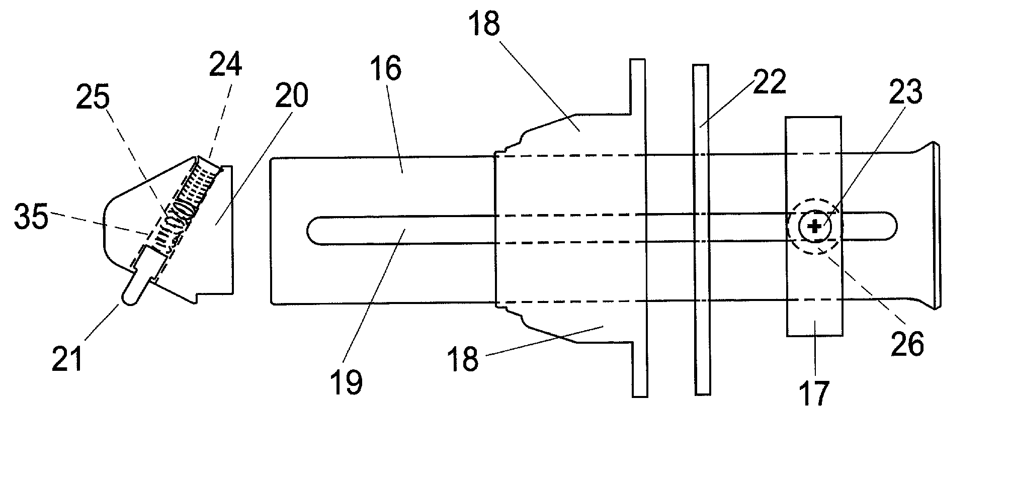 Pivoting rod holder