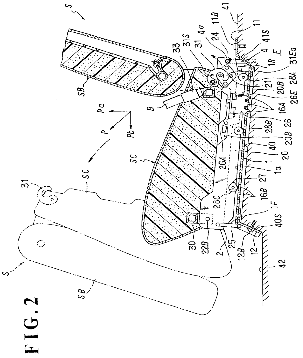 Slide rail device for vehicle seat