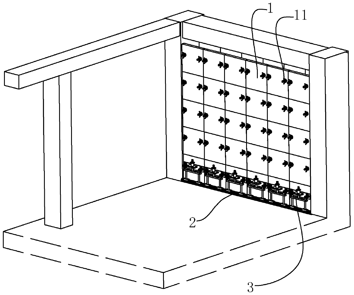 Wall pouring formwork