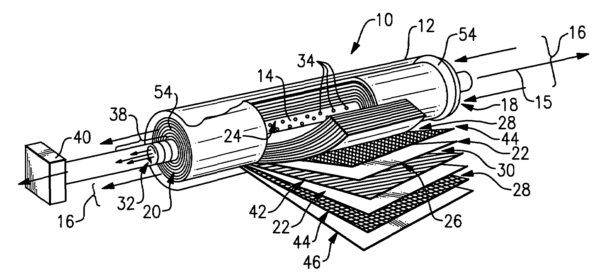 Spiral wound fuel stabilization unit for fuel de-oxygenation