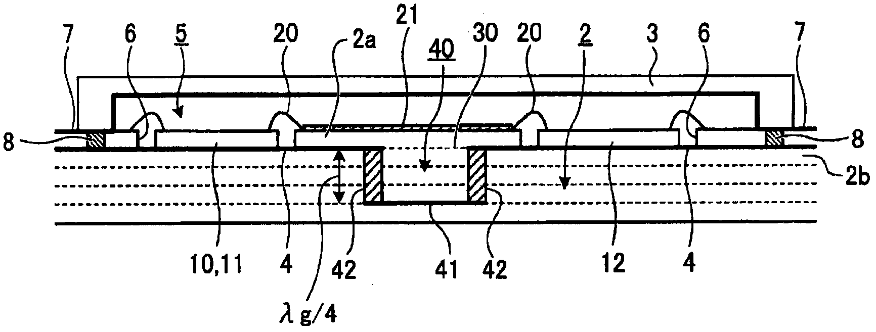 High frequency storing case and high frequency module