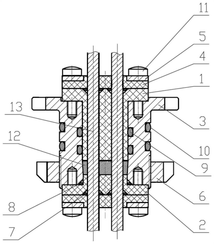 A wire high pressure sealing structure