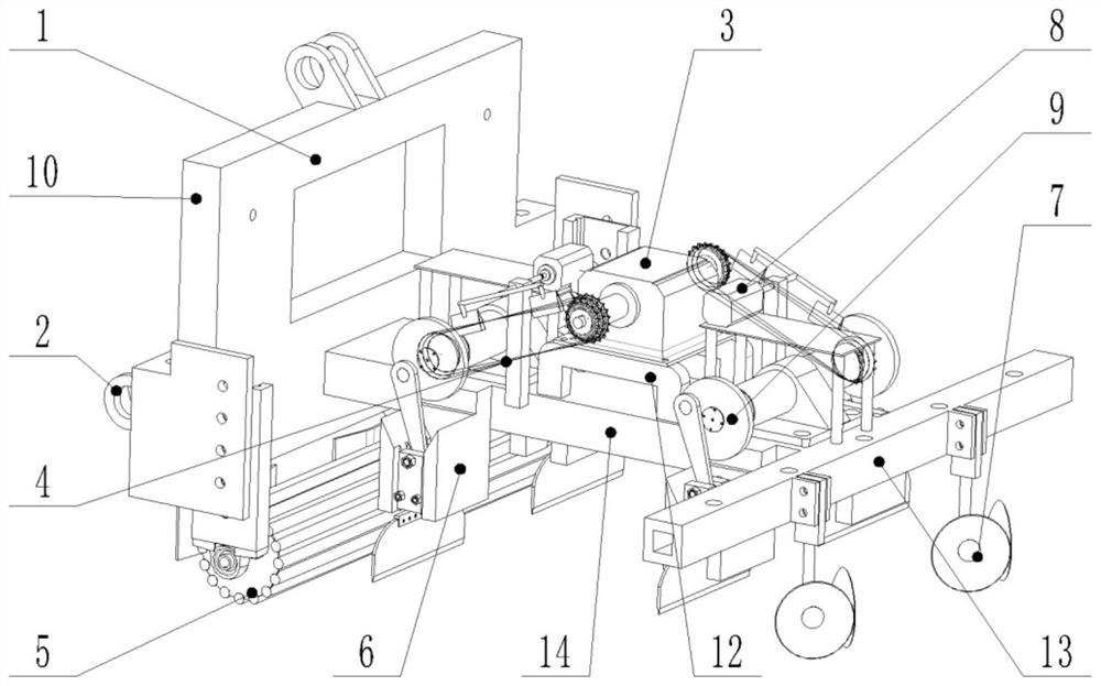 Adjustable speed asynchronous split straw crushing device