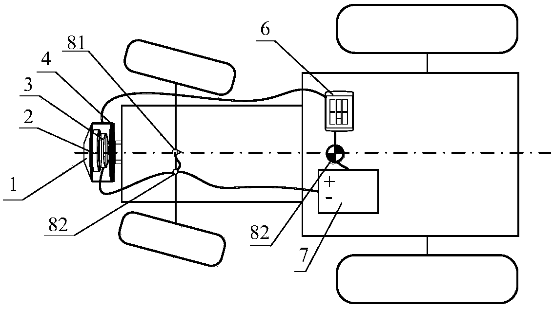 Tractor active stabilization control system based on momentum flywheel and control method thereof