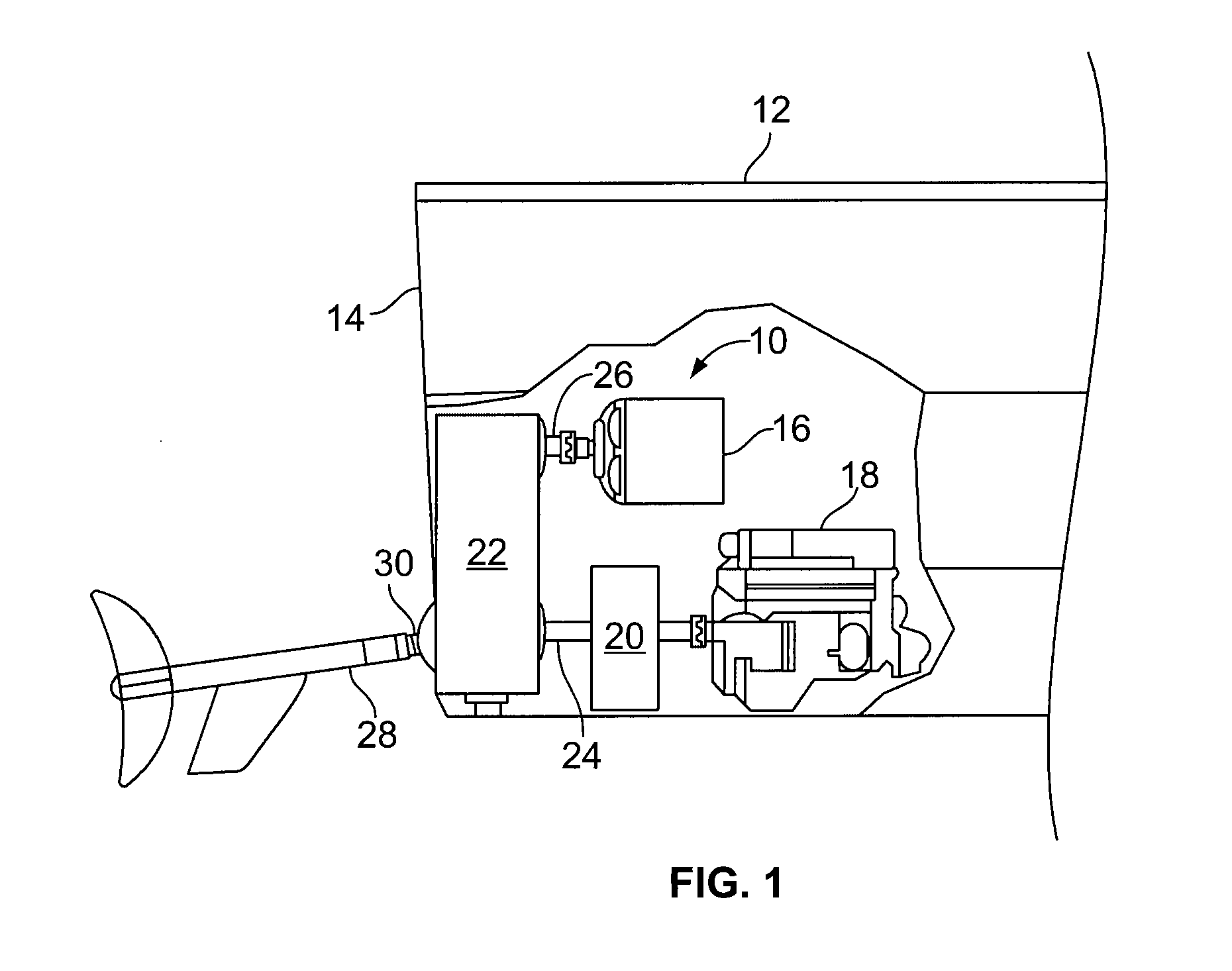 Two-Into-Two or One Hybrid Power Device for a Marine Vehicle