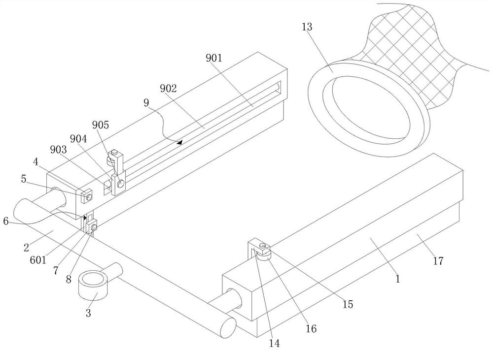 Fishing device for offshore treatment and using method