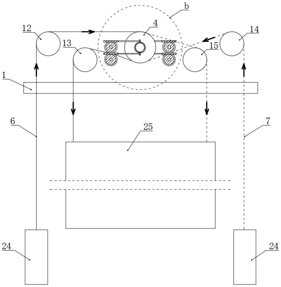 Counterweight opposite traction mechanism for elevator emergency rescue