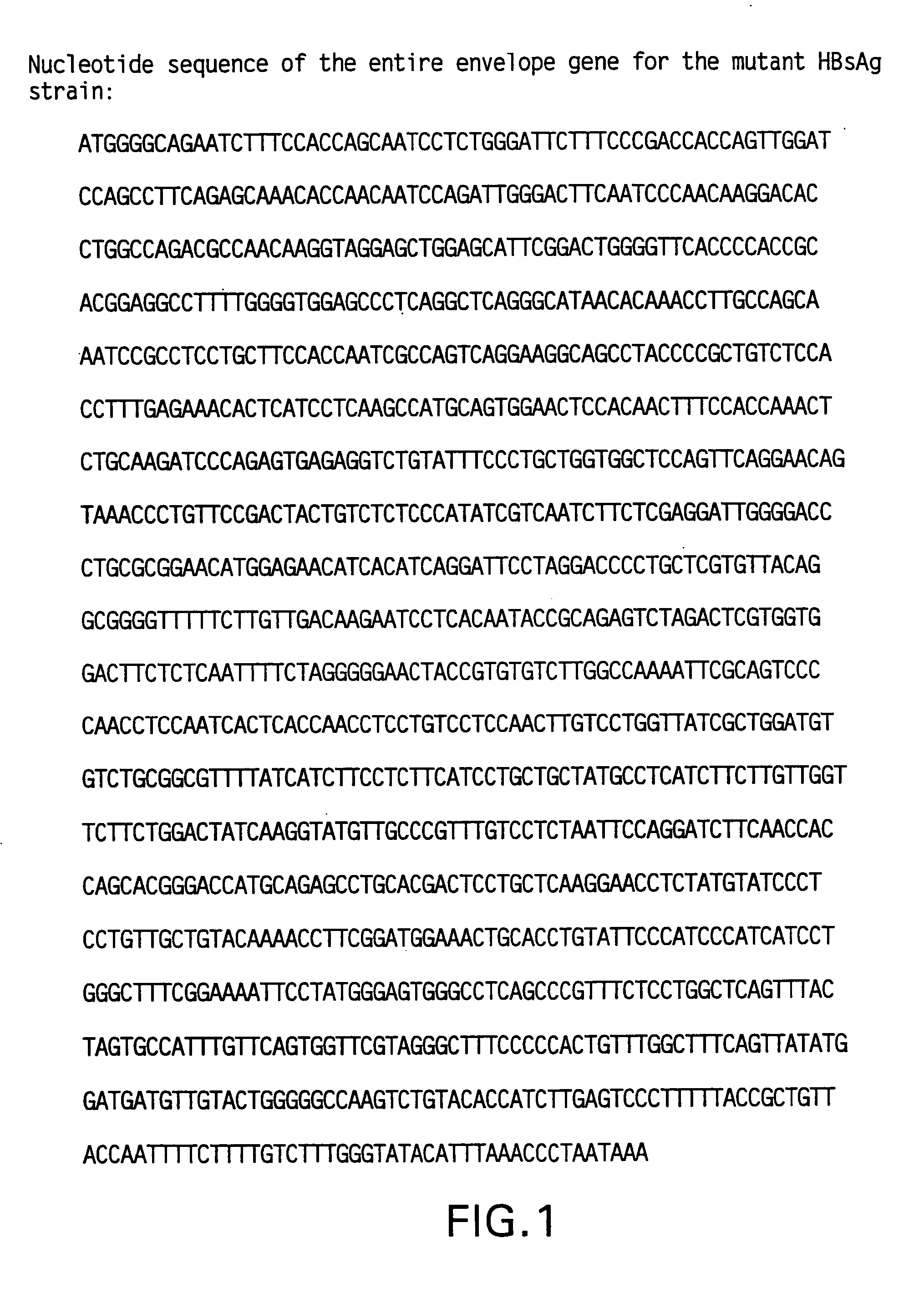 Hepatitis B virus surface antigen mutant and methods of detection thereof