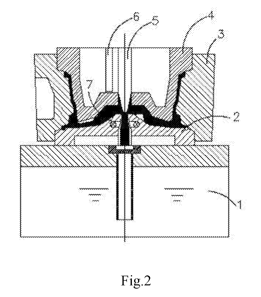 Low-pressure casting secondary pressure process for aluminum wheel