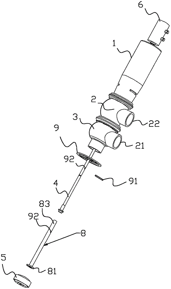 Large-flow type pneumatic shut-off directional valve