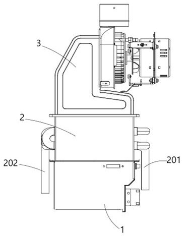 Upward-drawing type dense-lean burner