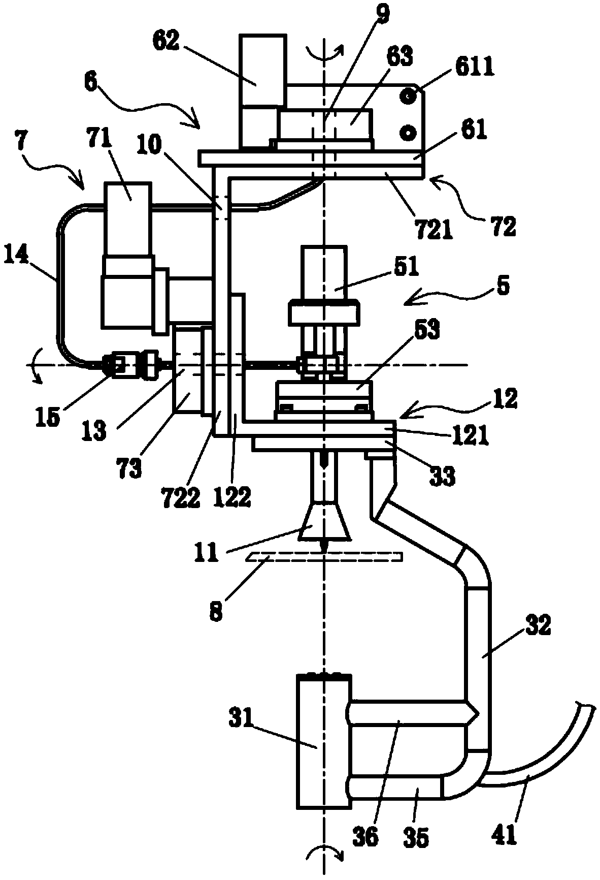 A water jet machine tool with a mobile water sand collection device