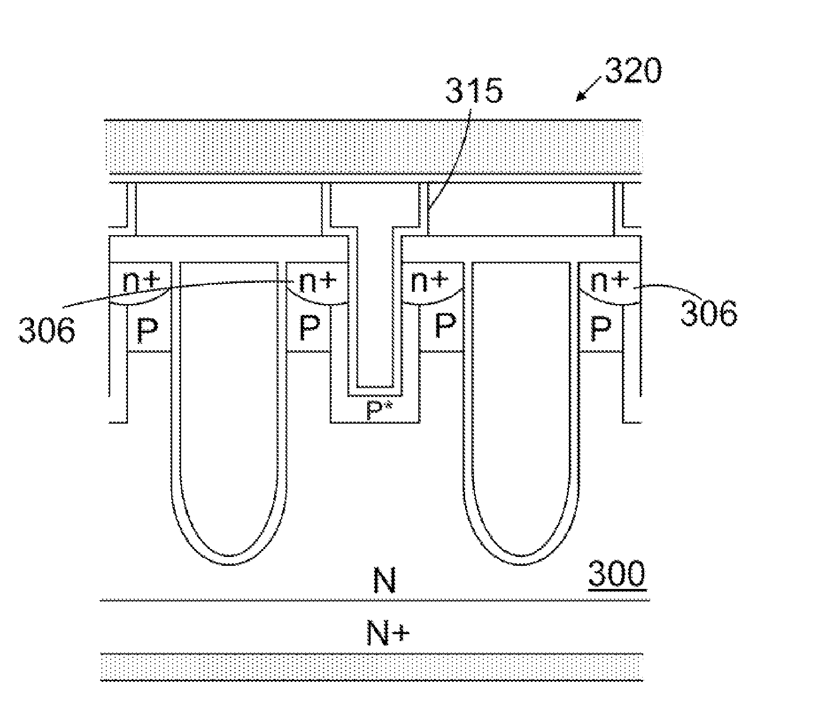 Trench mosfet with super pinch-off regions