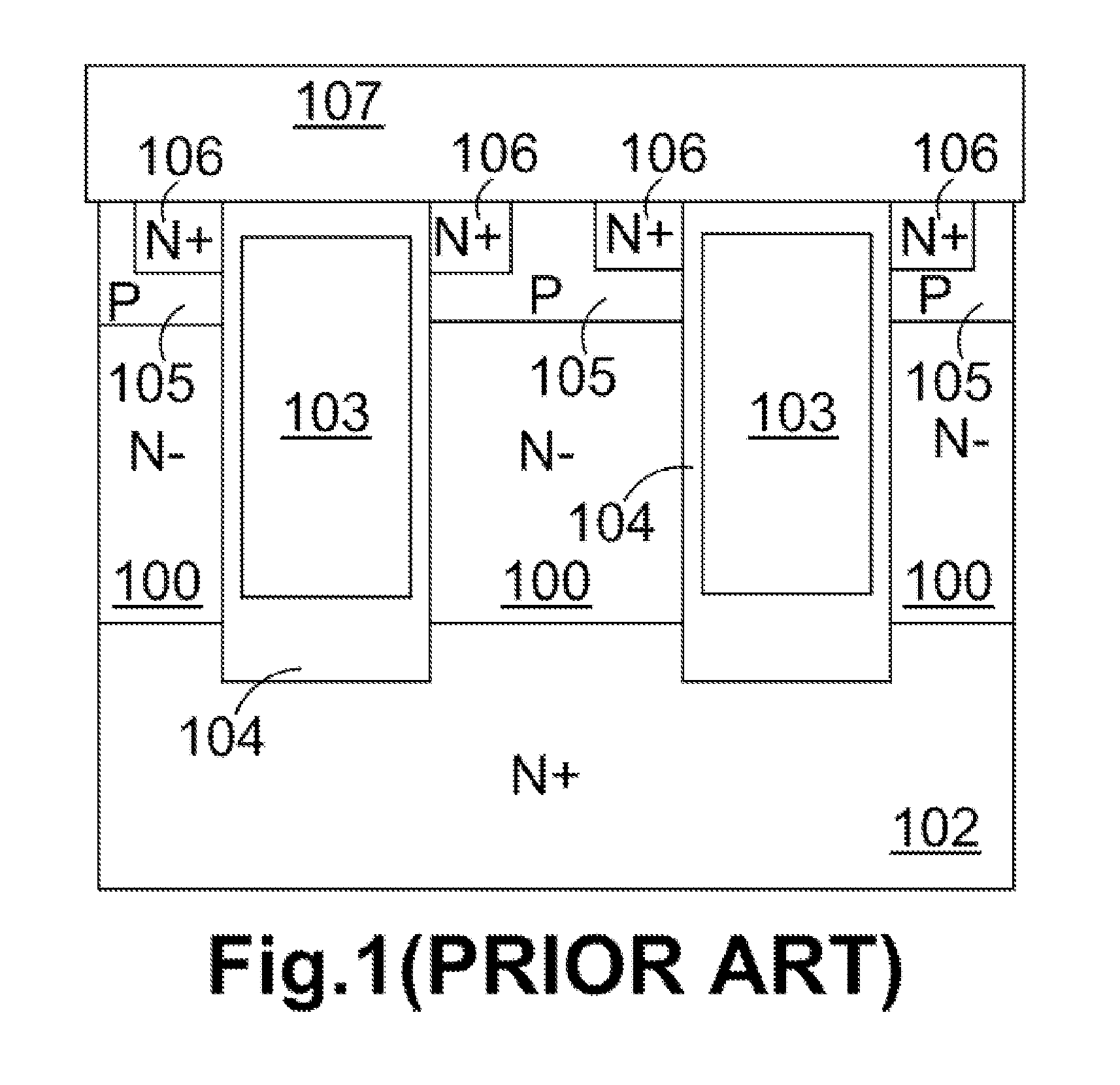 Trench mosfet with super pinch-off regions