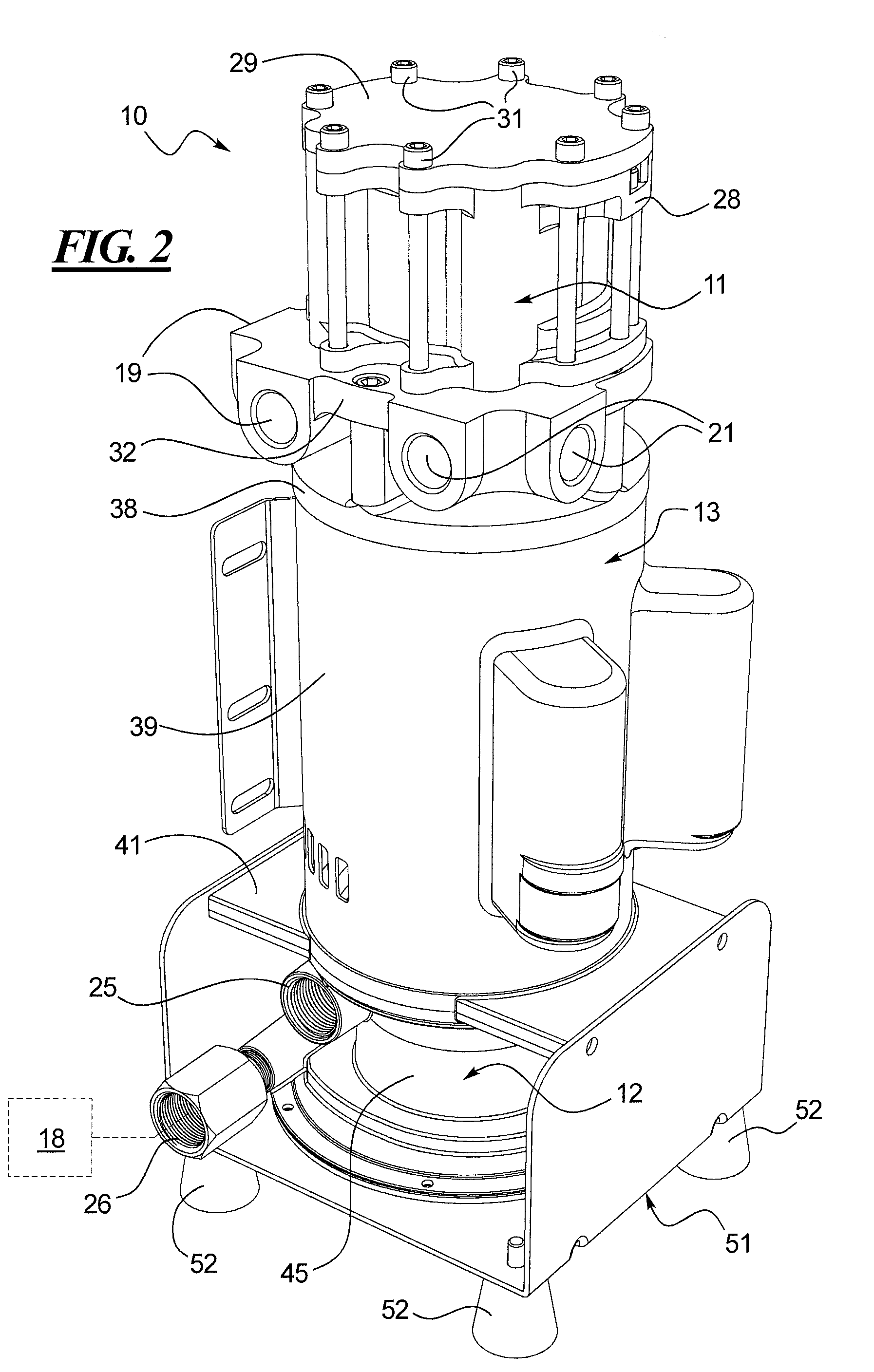 Combination vertical rotary vane suction pump and liquid separator