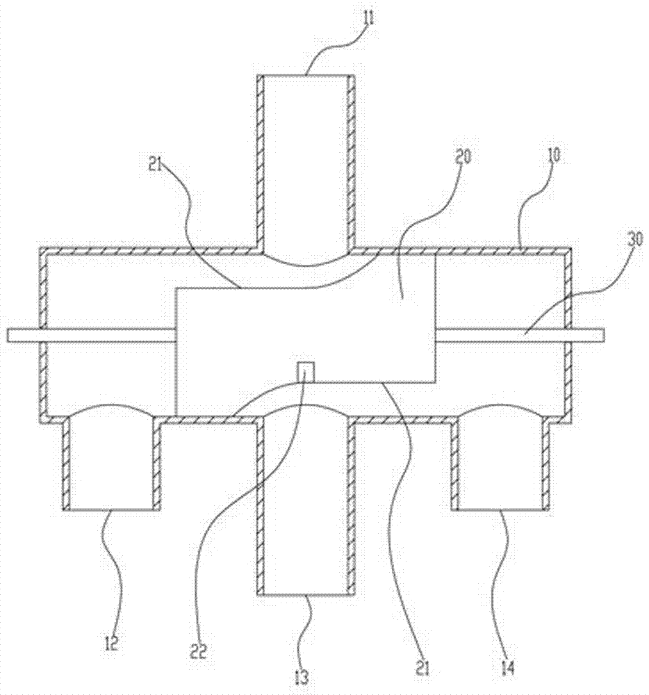 Rotary type four-way reversing valve and air conditioner