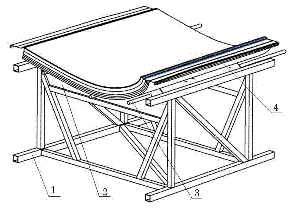 Method for machining megawatt wind turbine blade mould