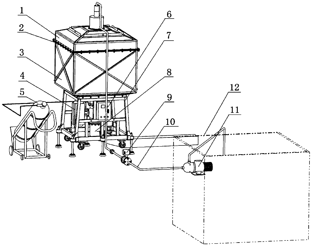 Device and method for measuring equivalent diameter of explosion broken hole