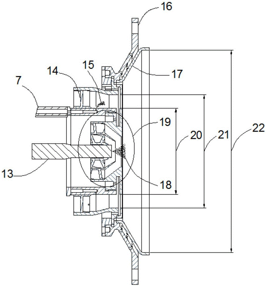 Low-emission combustion chamber with double-layer axial hydrocyclone adopted at precombustion stage