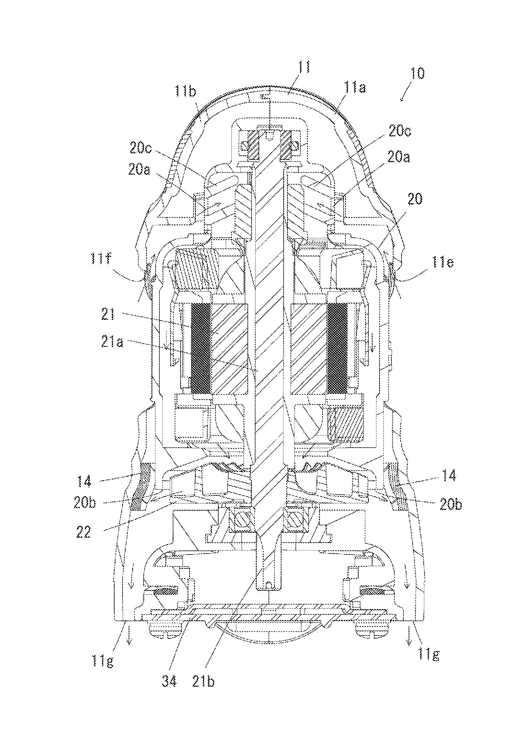 Electrically powered garden tool