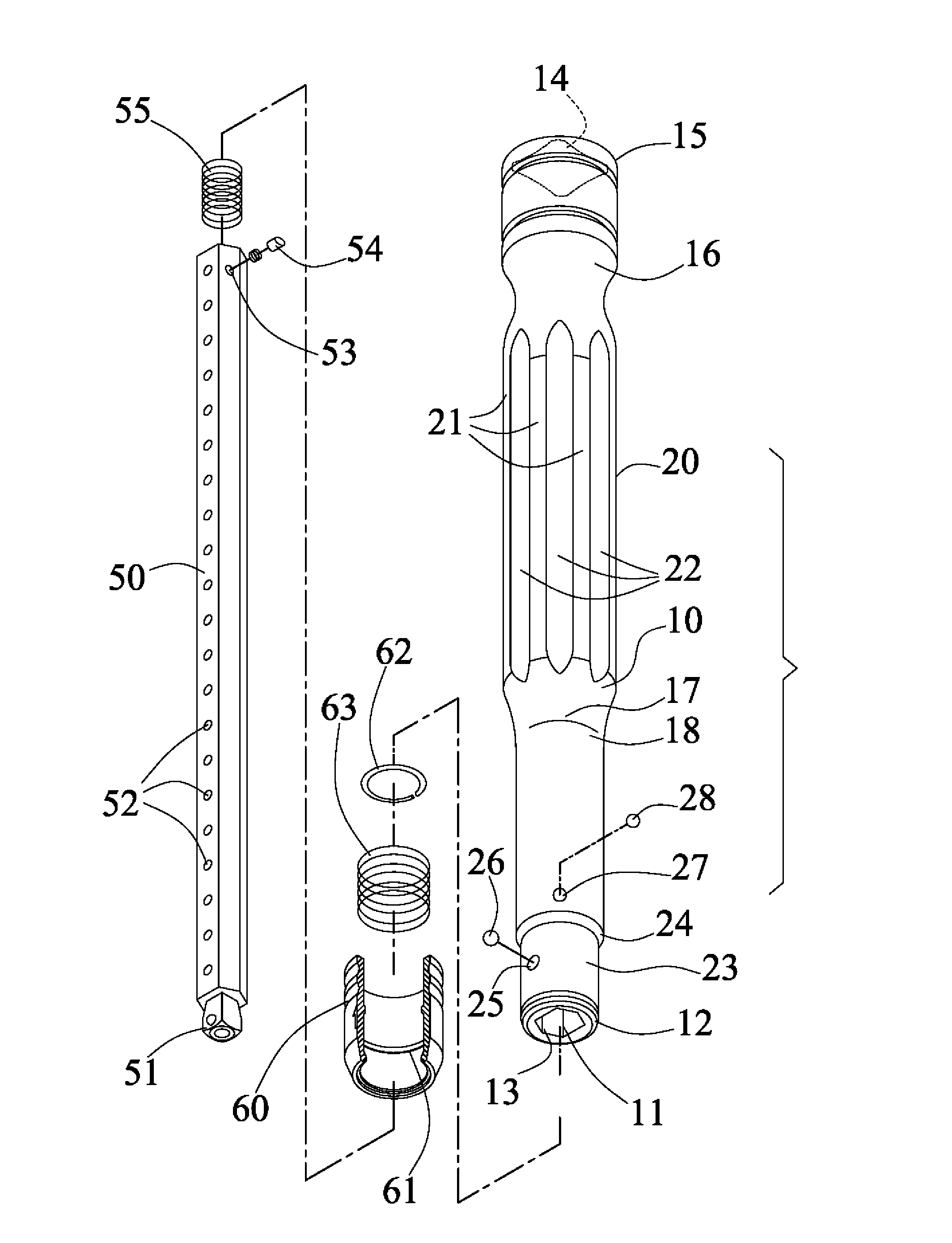 Drive tool device having drive handle