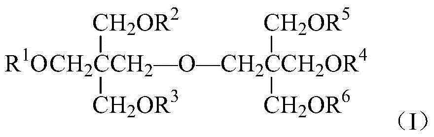 Oxa perfluorocarboxylic acid dipentaerythritol ester and preparation and application thereof