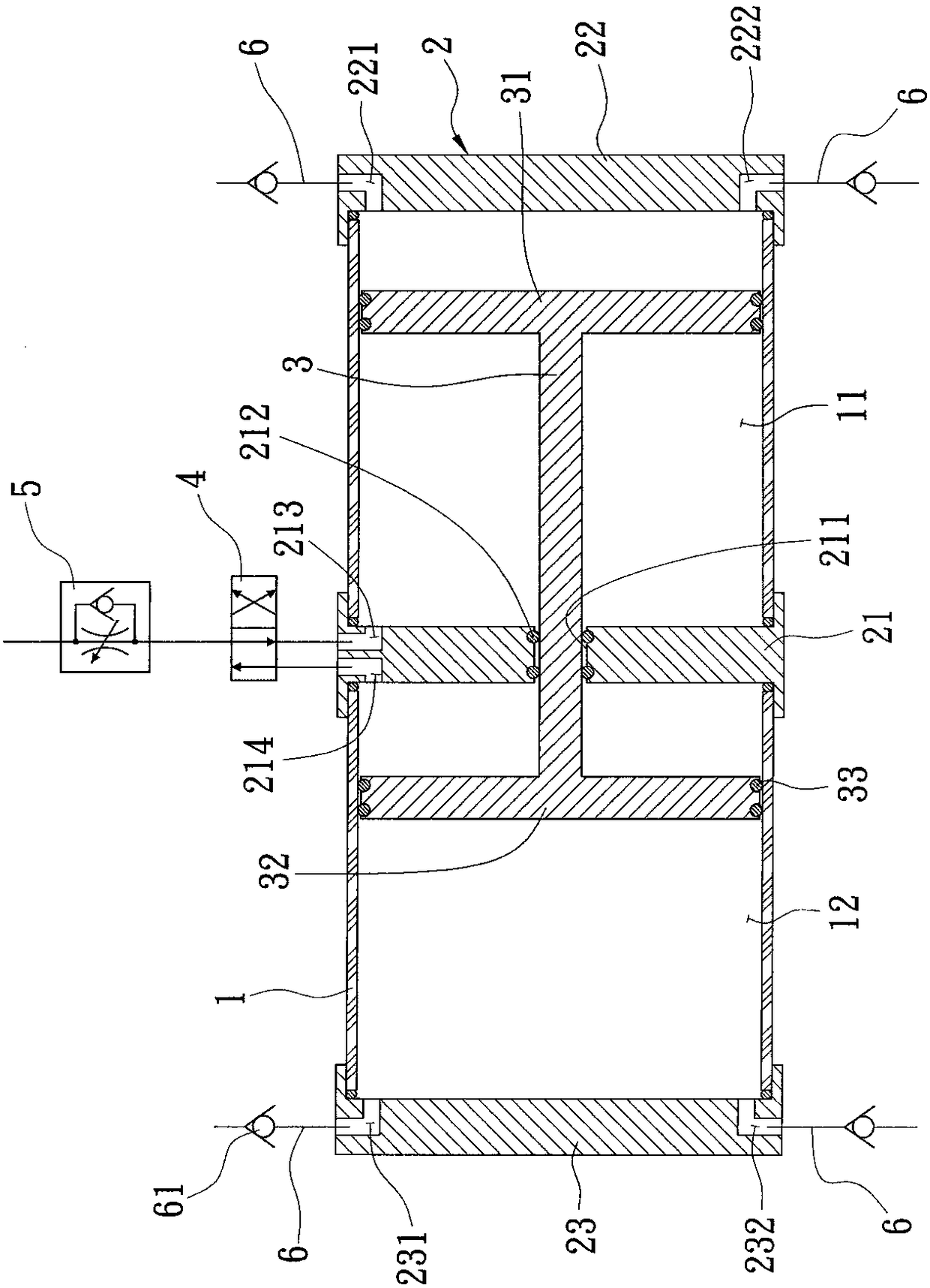 Pneumatic double-acting pump