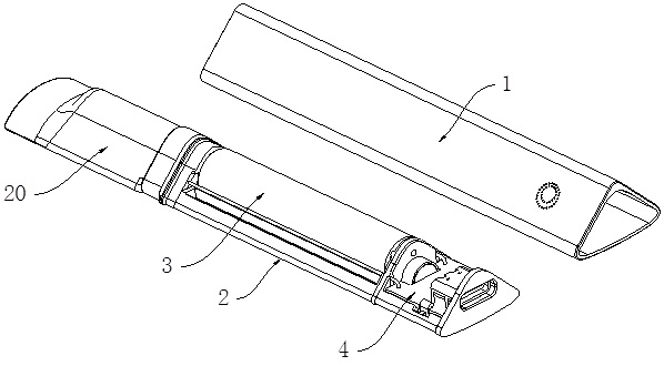 Multi-gear adjusting and continuous plugging indicating device for electronic cigarette