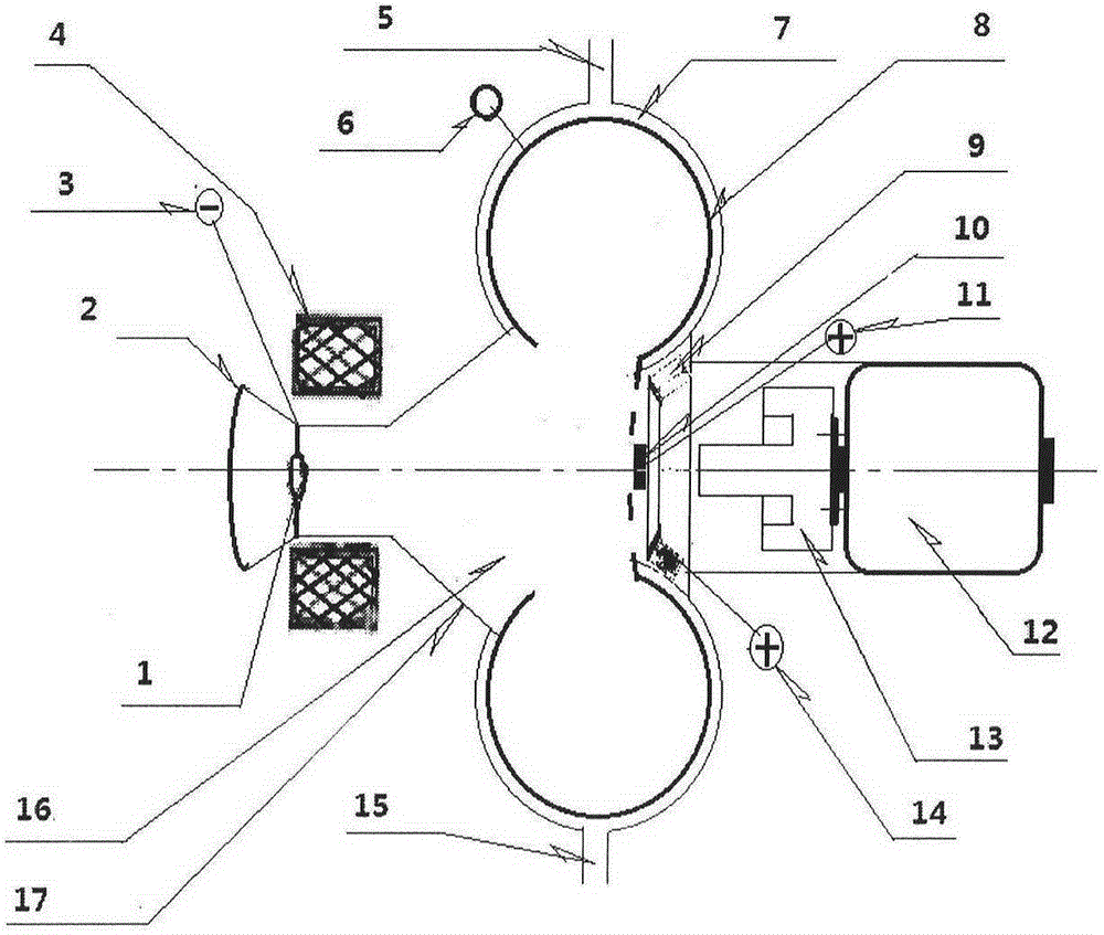 Solar thermal-field electron emission power generation device