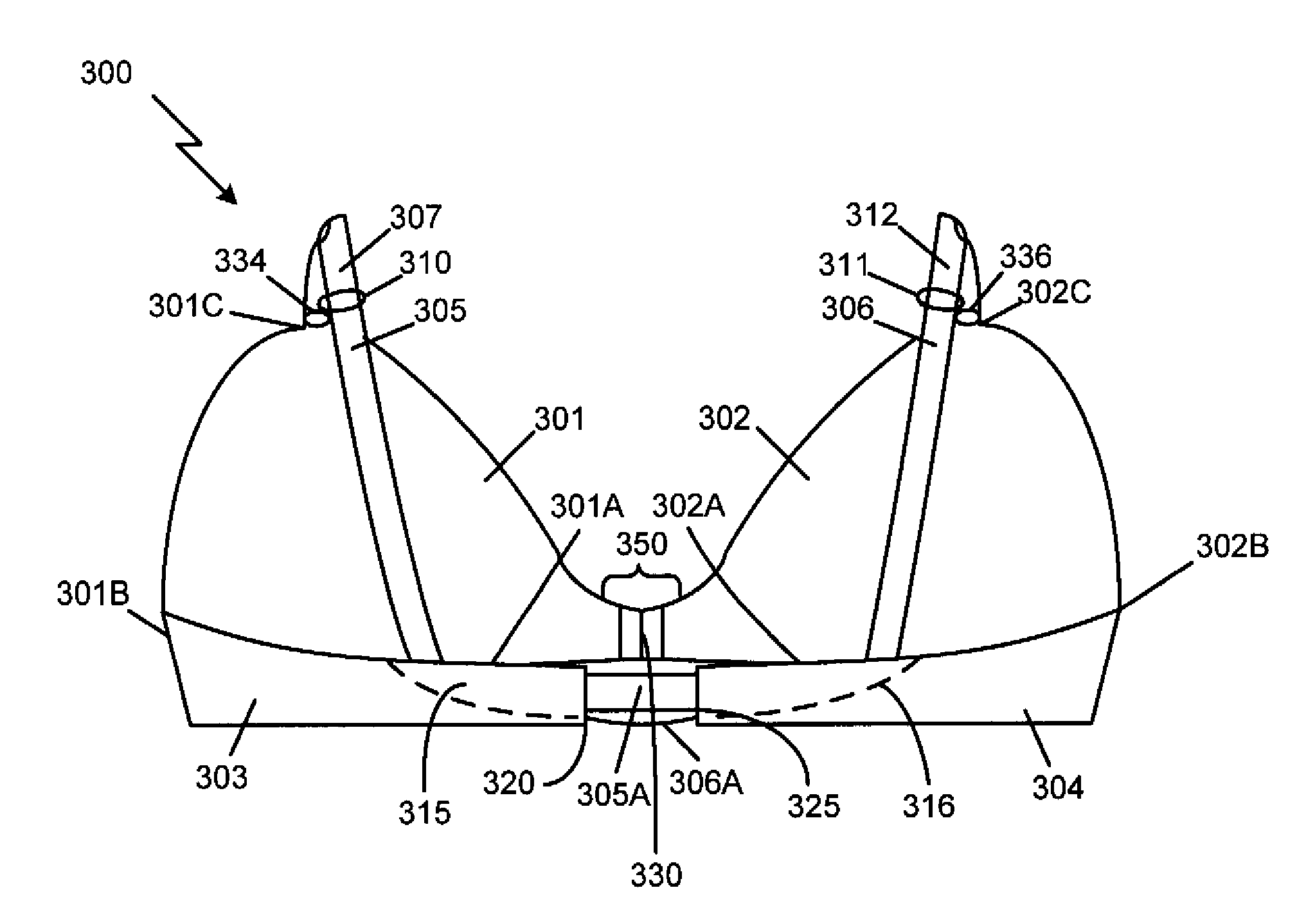 Adjustable strap for brassiere having shoulder and body engaging means