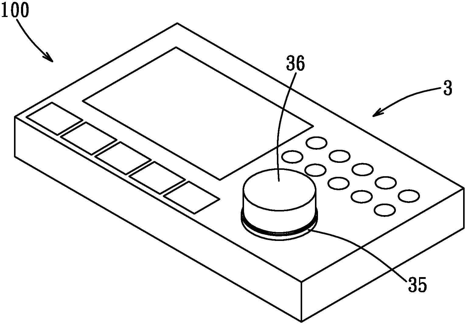 Concentric glowing knob structure and loudspeaker with knob structure