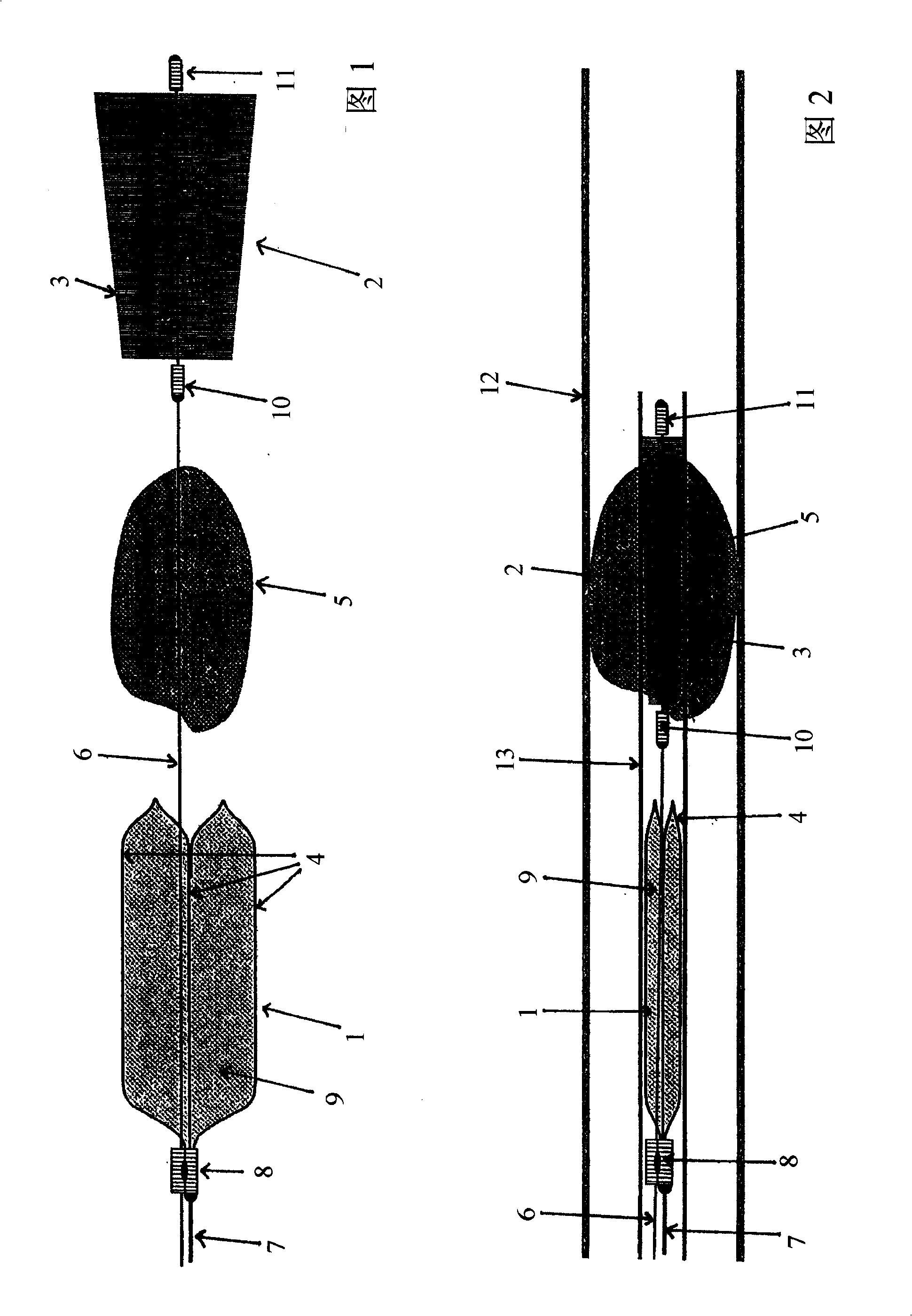 Device for the removal of thrombi from blood vessels