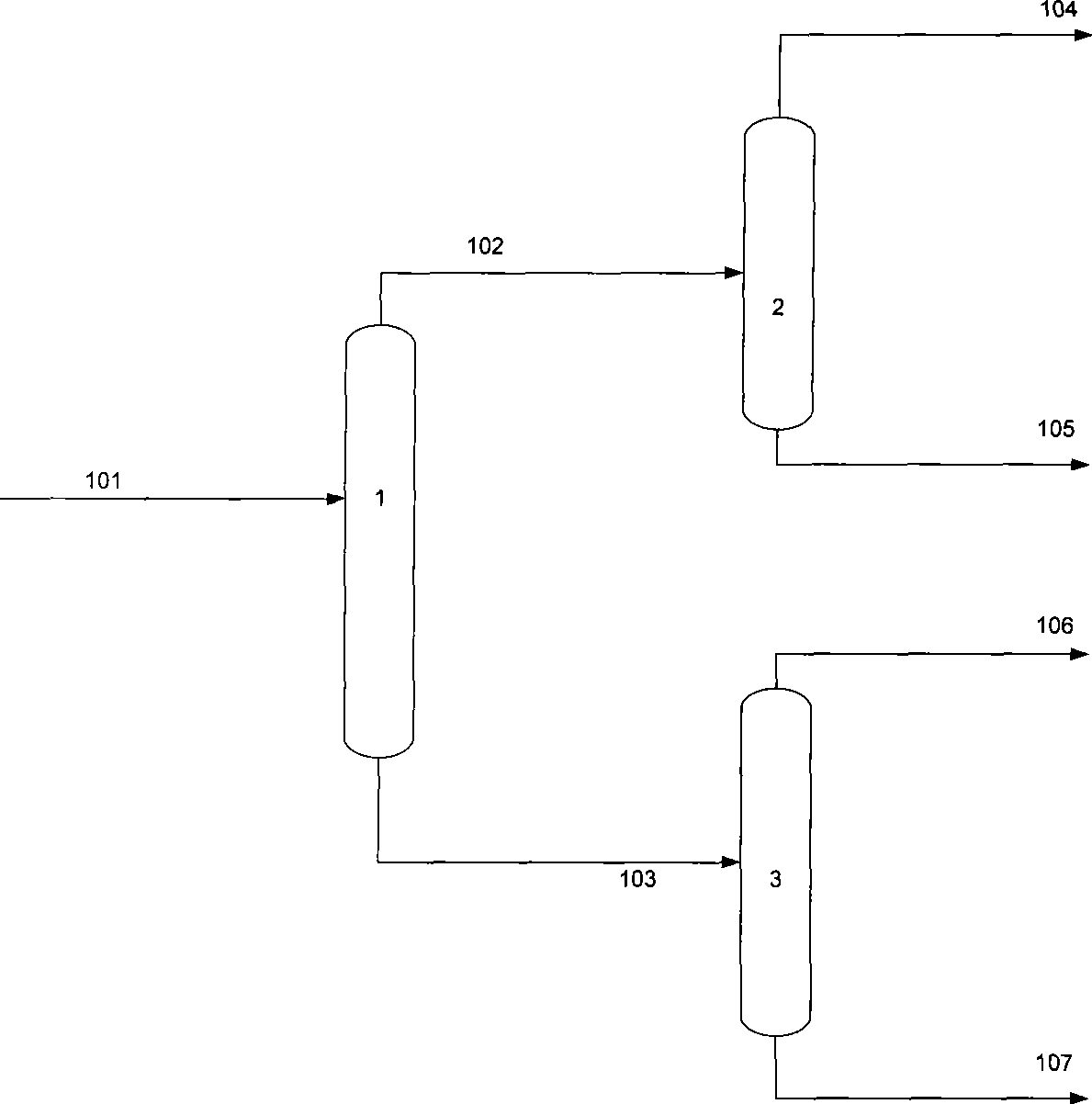 Bulkhead type rectification column for separating materials containing ethylbenzene and vinyl benzene