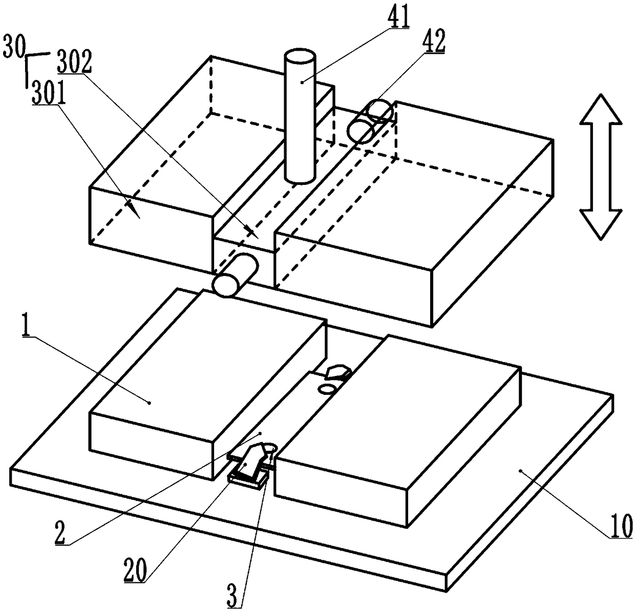 Battery cell connecting piece welding mechanism and welding method thereof