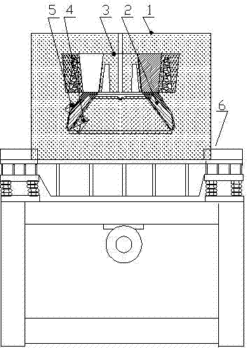 High-frequency vibration casting mold of conical sand maker breaking wall and casting process