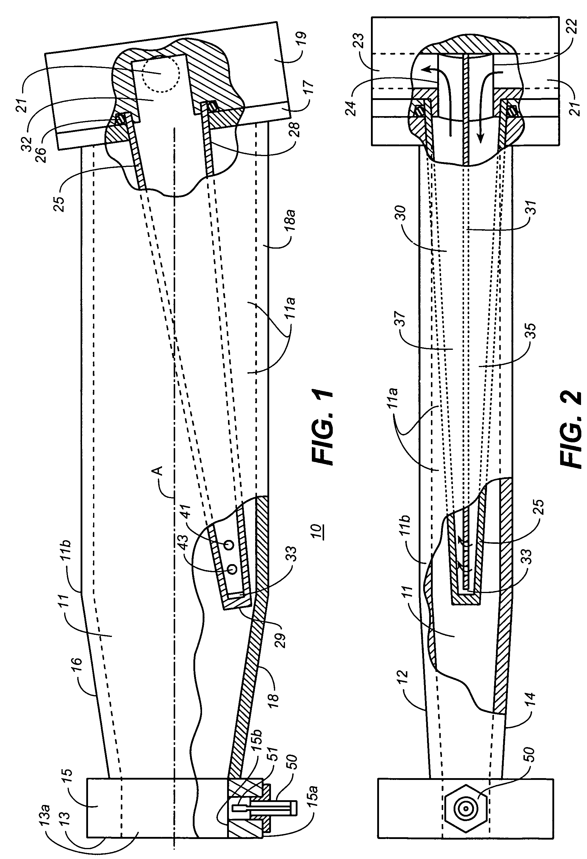 High power absorbing waveguide termination for a microwave transmission line